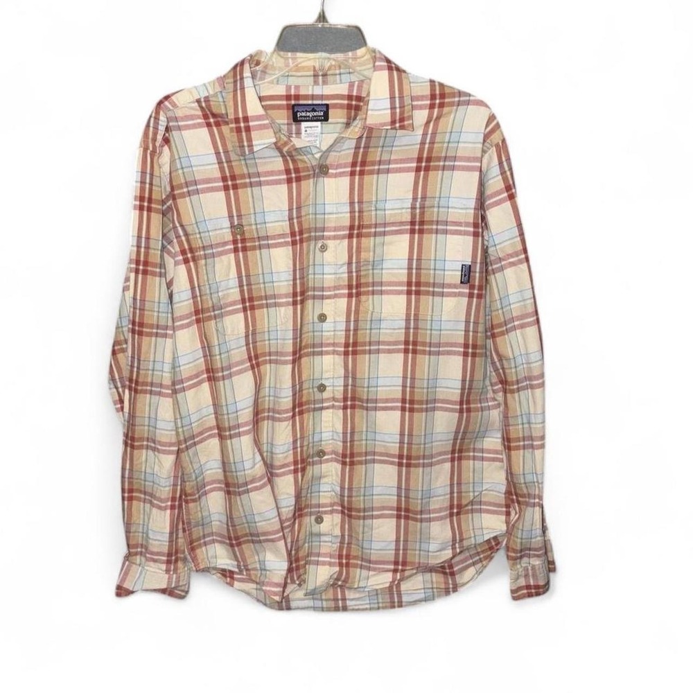Patagonia Shirt Mens Medium Plaid Organic Cotton Button Up Long Sleeve Granola
